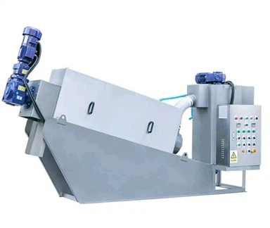 Volute slamavvattningsmaskin för avloppsrening